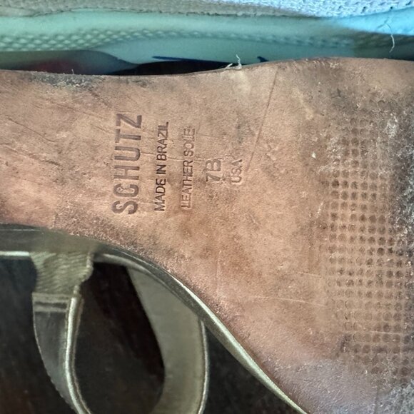 Herve Leger KELLIA Nude Lamb Suede Gold Prism Heel - Picture 12 of 12